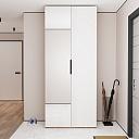 Шкаф распашной Астрис - 2 с зеркалом Белый