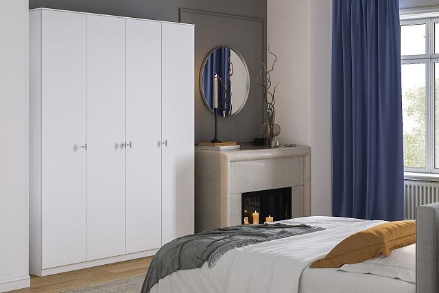 Шкаф распашной Пенсильвания - 4 Белый