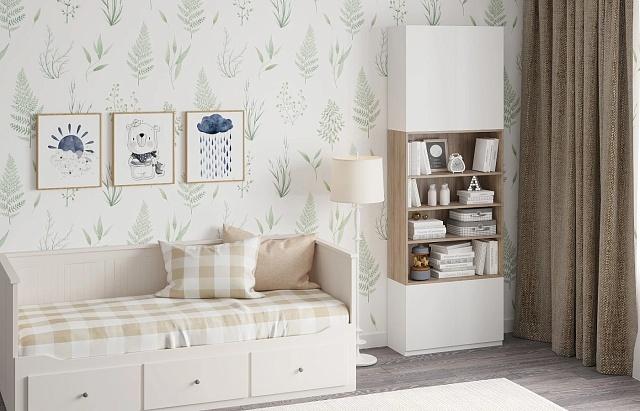 Стеллаж Олли - 4 Дуб Сонома