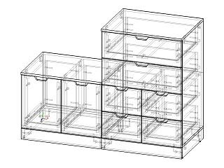 Комод Генри - 8 МДФ Белый