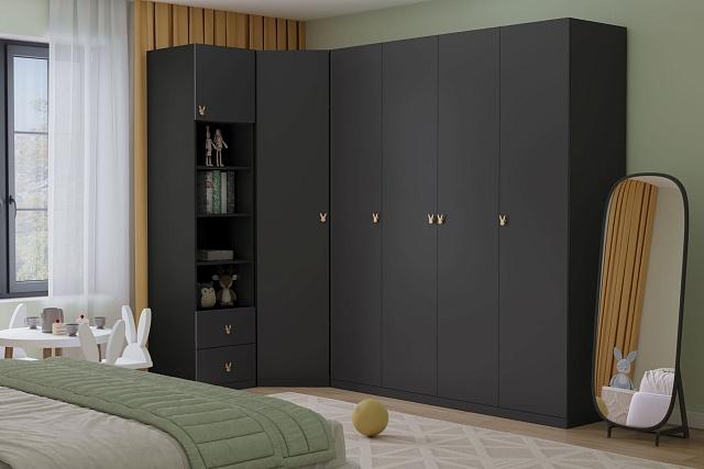 Детская стенка Банни - 4 МДФ Черный Агат