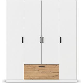 Шкаф распашной Бари - 1 Белый / Дуб Бунратти