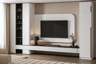 Шкаф распашной Марсель - 1 Белый с антресолью