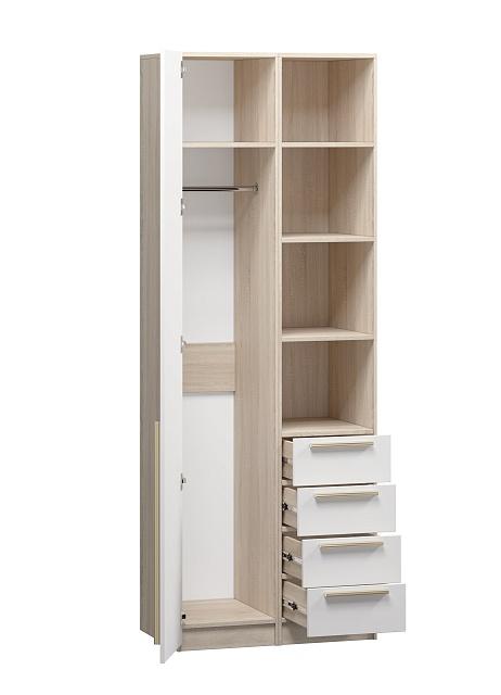 Шкаф распашной Хейсон - 26 Дуб Сонома / Белый