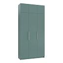 Шкаф распашной Калифорния - 3 с антресолью Сумеречный Голубой