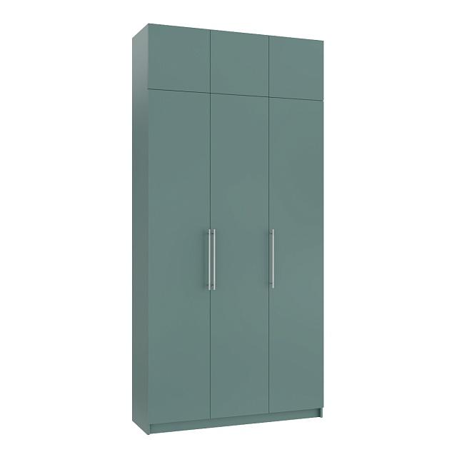 Шкаф распашной Калифорния - 3 с антресолью Сумеречный Голубой