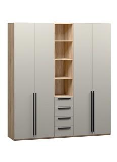 Шкаф распашной Хейсон - 21 Блэквуд Ячменный / Кашемир