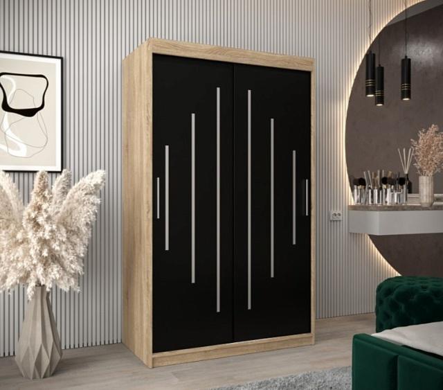 Шкаф-купе Валмиера NEW - 2 Дуб Сонома / Черный