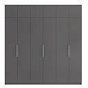 Шкаф распашной Калифорния - 6 с антресолью Графит