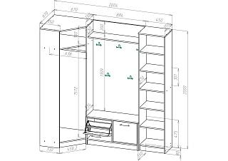 Прихожая Ольга - 11 Белый