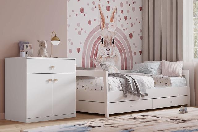 Комод Стрекоза - 1 МДФ Белый