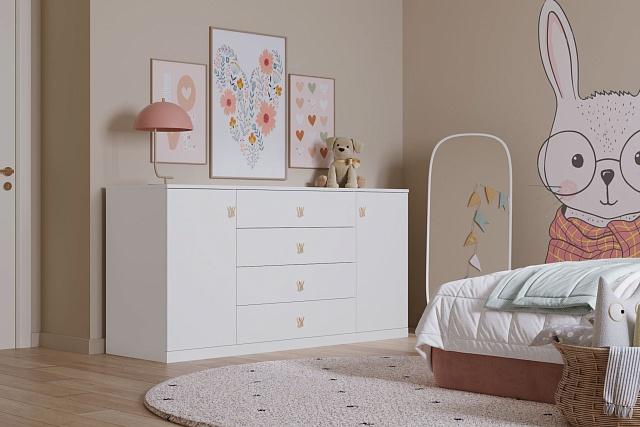 Комод Банни Mini - 3 Белый