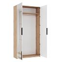Шкаф распашной Астрис - 3 с зеркалом Белый