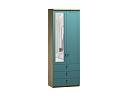 Шкаф распашной София РАХ - 18 МДФ Аквамарин