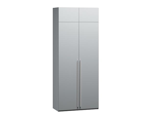 Шкаф распашной Лорена Бест - 2 с антресолью Серый Камень