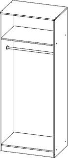 Шкаф распашной Зодиак 2 (Мини) (652284)