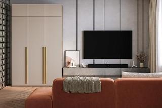 Шкаф распашной Лорена Хит - 3 с антресолью Сатин