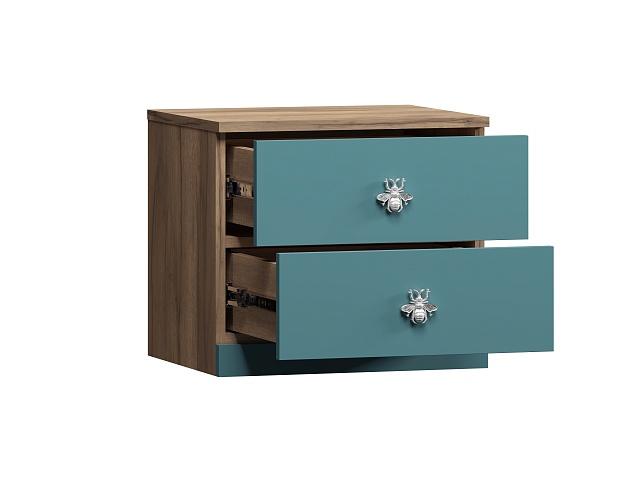 Тумба прикроватная Скарабей - 3 МДФ Аквамарин