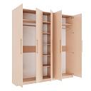 Шкаф распашной Калифорния - 5 Сатин