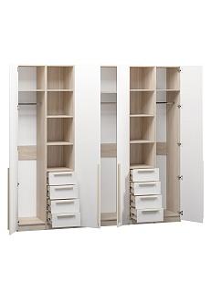 Шкаф распашной Хейсон - 16 Дуб Сонома / Белый