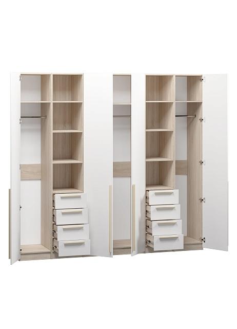 Шкаф распашной Хейсон - 16 Дуб Сонома / Белый