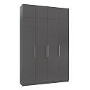 Шкаф распашной Калифорния - 4 с антресолью Графит