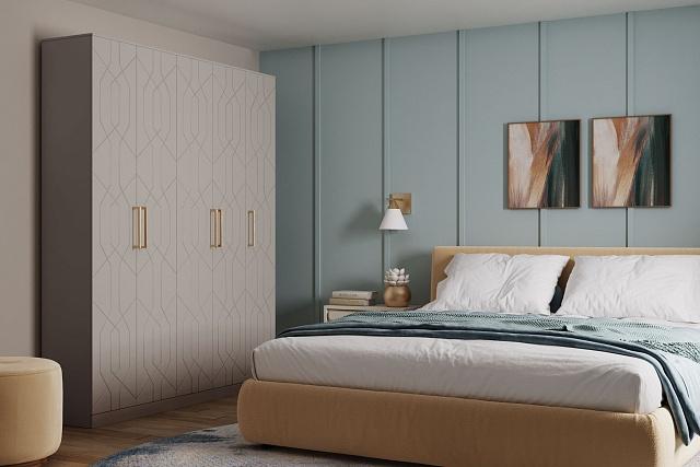 Шкаф распашной Дольче - 5 МДФ Кашемир