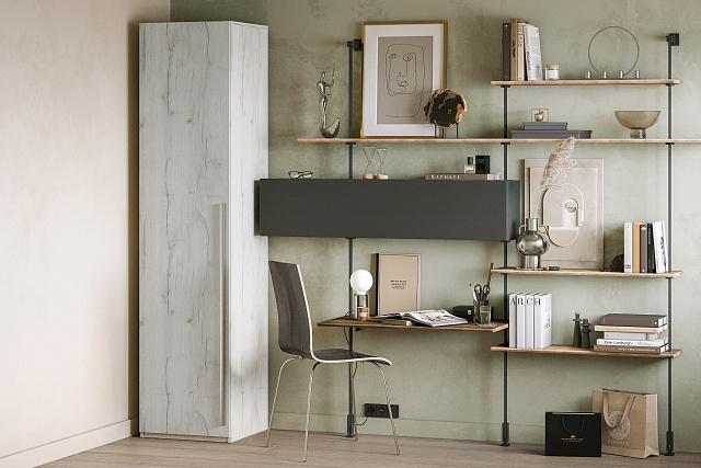 Шкаф распашной Лорена Бест - 1 Крафт Белый