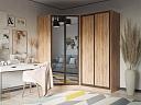 Шкаф-купе угловой Ромео - 3 Крафт Золотой