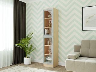 Книжный шкаф Альма - 2 Дуб Молочный