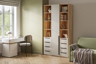 Шкаф распашной Хейсон - 28 Блэквуд Ячменный / Кашемир