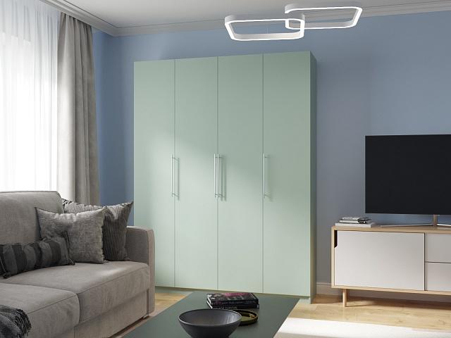 Шкаф распашной Калифорния - 4 Пастельный Зеленый