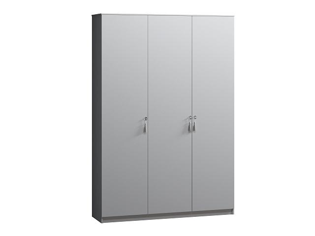 Шкаф распашной Монтана - 3 Стальной Серый