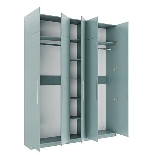 Шкаф распашной Калифорния - 5 с антресолью Сумеречный Голубой