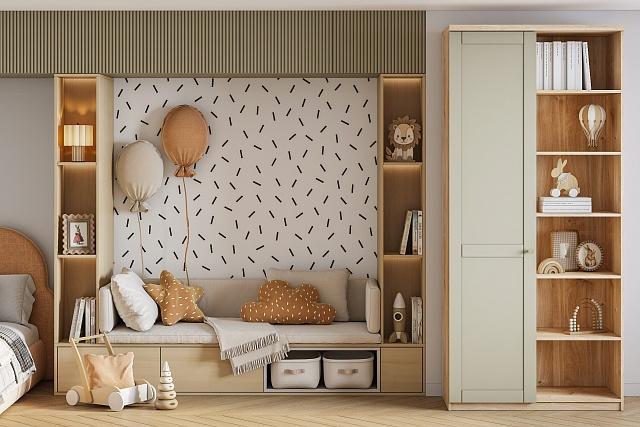 Шкаф распашной София РАХ - 37 МДФ Кастелло Медовый / Кашемир