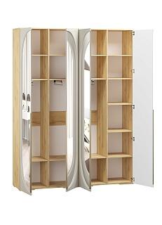 Шкаф распашной Брей - 2.2 Дуб Золотистый / Кашемир