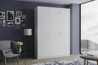 Шкаф распашной Лайт-3 с антресолью Белый