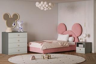 Детская стенка Банни - 3 МДФ Светло-Серый