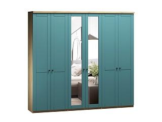 Шкаф распашной София РАХ - 4 МДФ Аквамарин