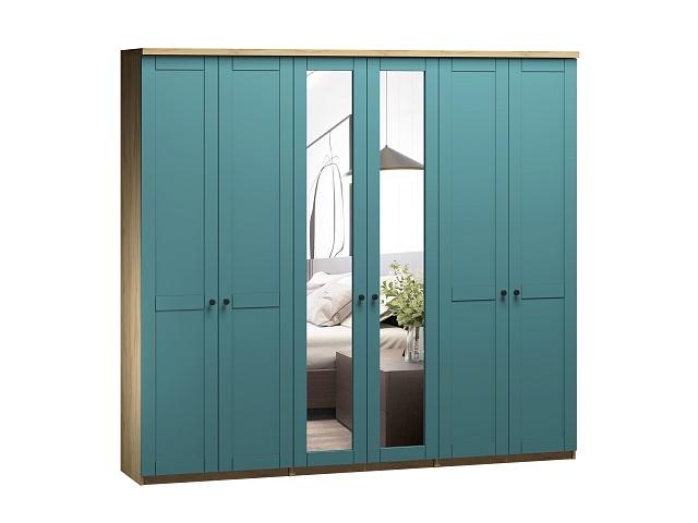 Шкаф распашной София РАХ - 4 МДФ Аквамарин