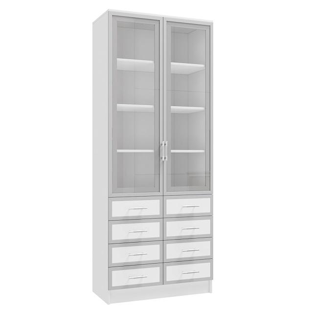 Книжный шкаф Альма - 12 Белый