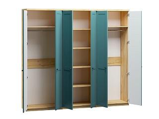 Шкаф распашной София РАХ - 7 МДФ Аквамарин