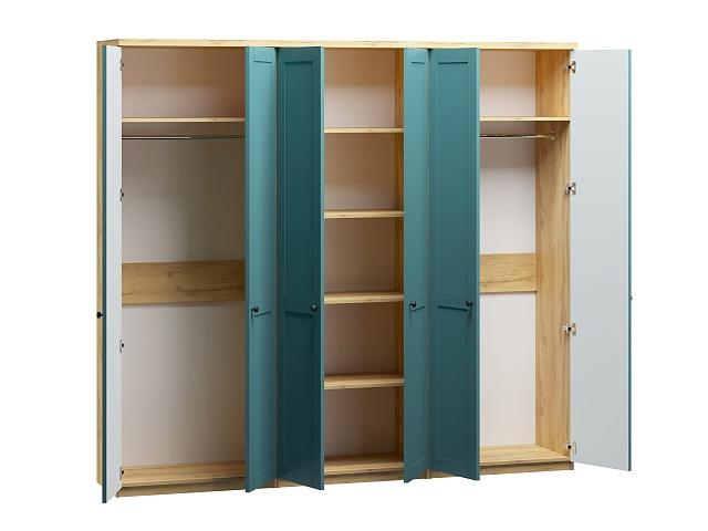 Шкаф распашной София РАХ - 7 МДФ Аквамарин