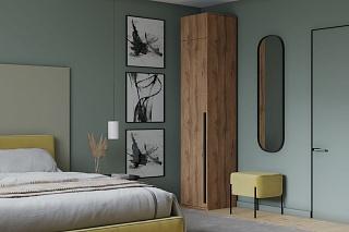 Шкаф распашной Лорена Пакс - 1 с антресолью Дуб Табачный