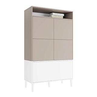 Стеллаж Скарлет - 9 Белый / Кашемир