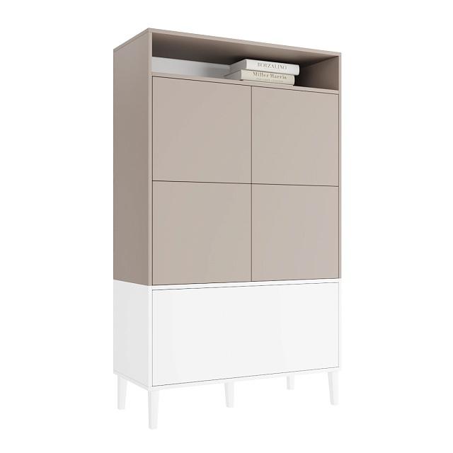 Стеллаж Скарлет - 9 Белый / Кашемир