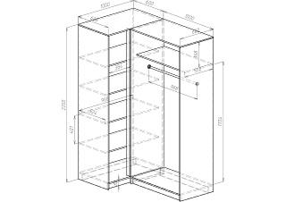 Шкаф-купе угловой Ромео - 7 Белый