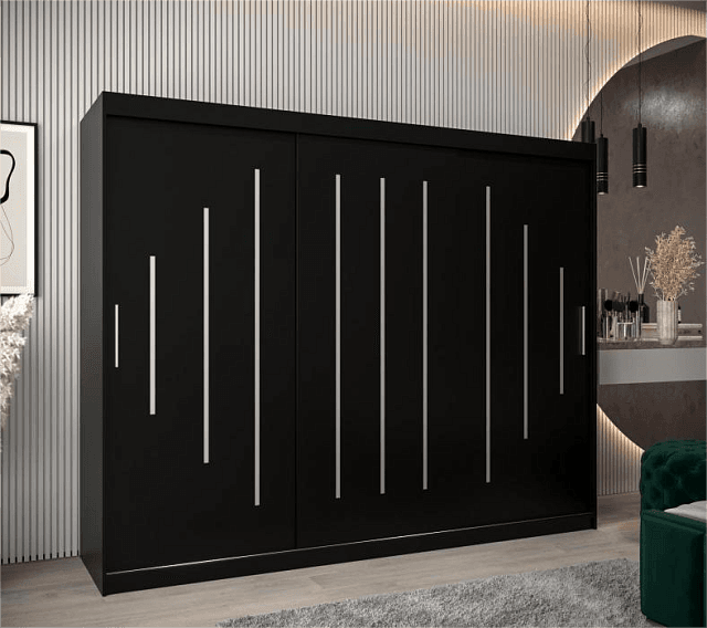 Шкаф-купе Валмиера NEW - 7 Черный