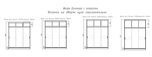 Шкаф-купе Валмиера NEW - 6А Черный / Белый