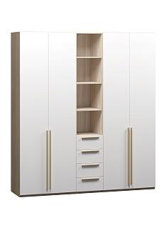 Шкаф распашной Хейсон - 21 Дуб Сонома / Белый